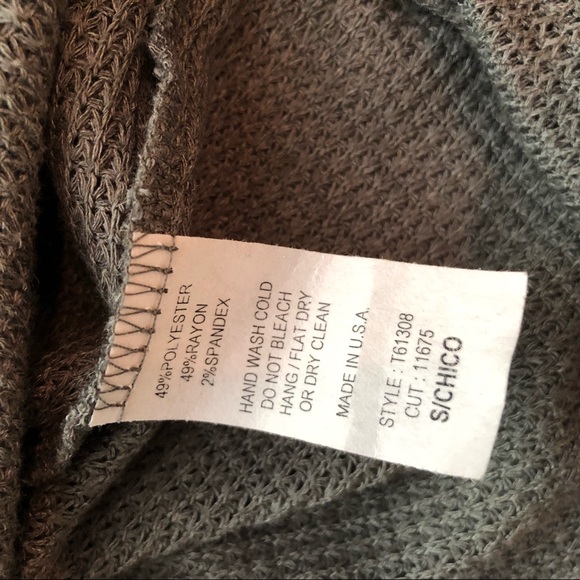 Cold Shoulder Olive Sweater - Picture 3 of 9